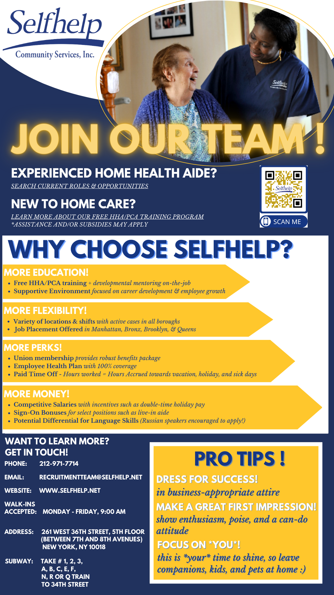 FREE Home Health Care Training in NYC Selfhelp